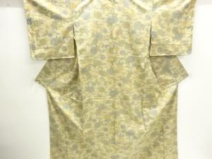 草花模様織出し西陣お召着物